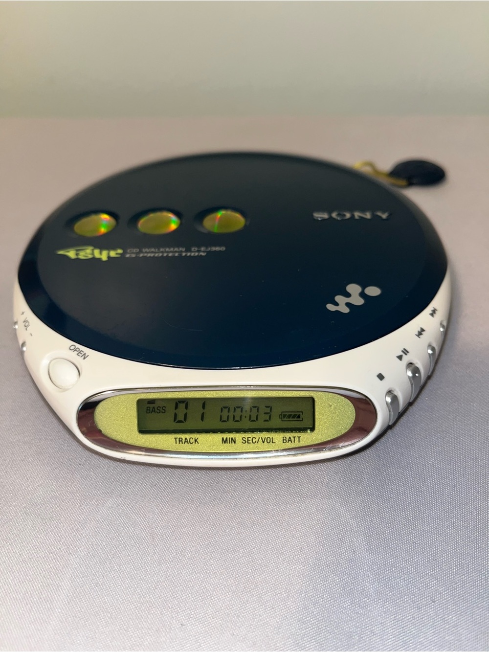 Genuine 2003 Sony D-EJ360 Navy Blue CD Walkman PSYC G-Protection Tested/Working